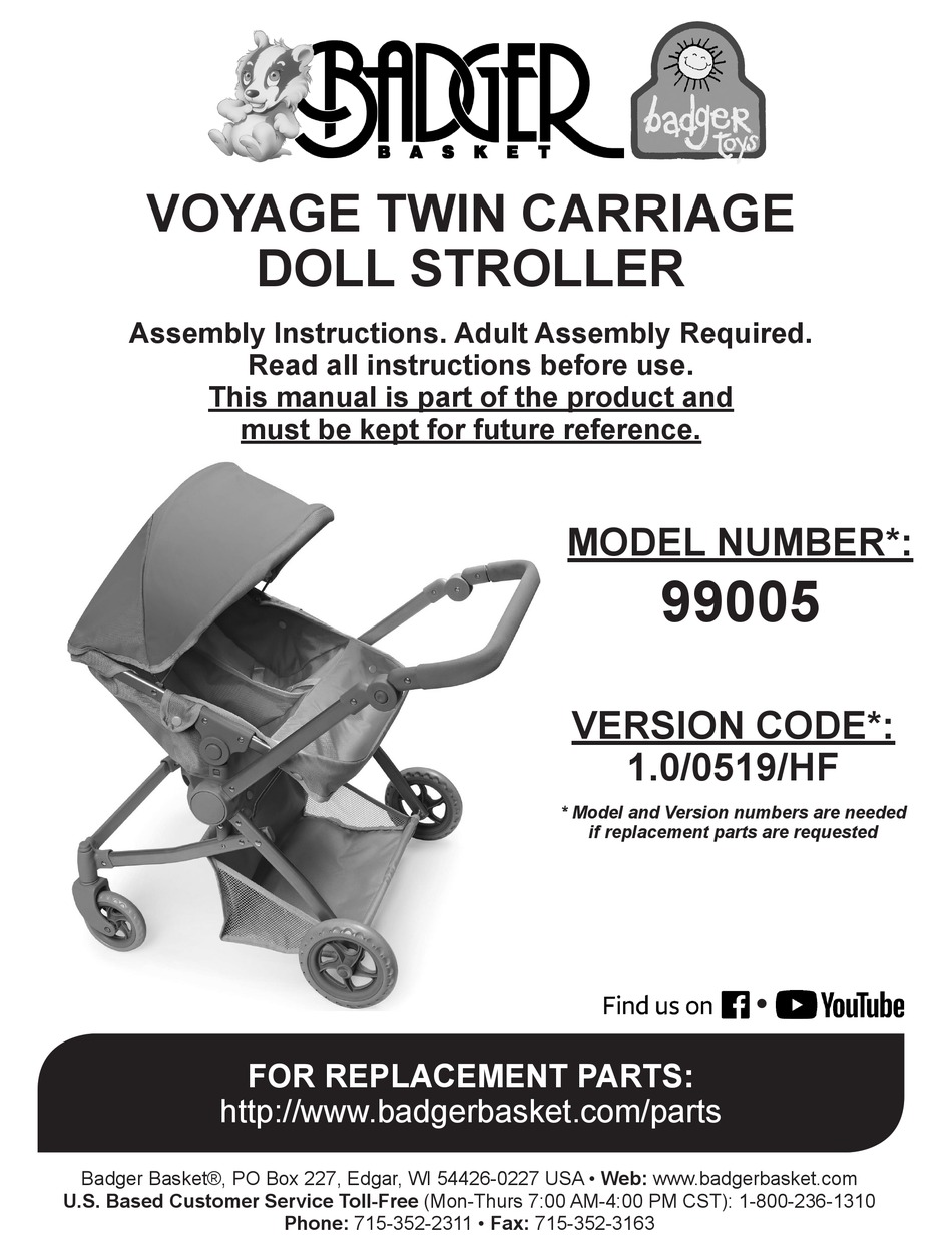 BADGER BASKET VOYAGE 99005 ASSEMBLY INSTRUCTIONS Pdf Download ManualsLib