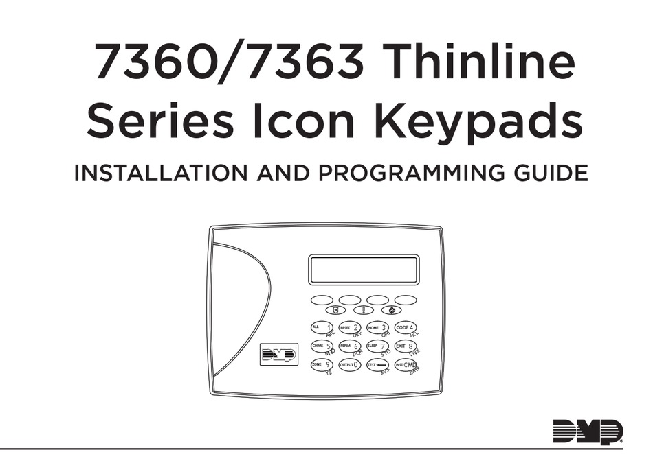 DMP ELECTRONICS THINLINE SERIES INSTALLATION AND PROGRAMMING MANUAL Pdf