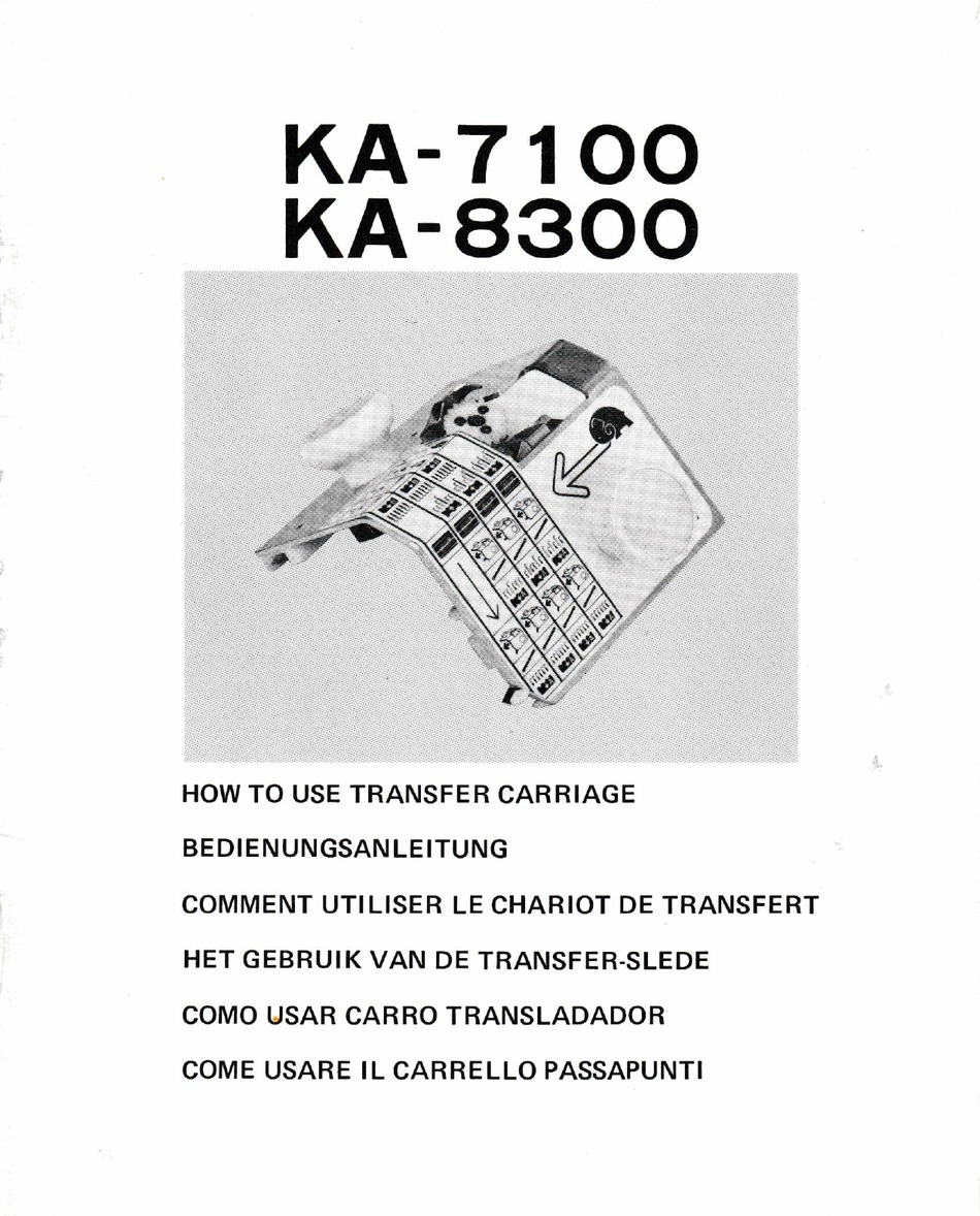 BROTHER KA7100 MANUAL Pdf Download ManualsLib