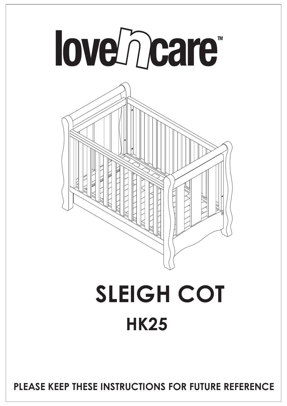 love n care baby cot
