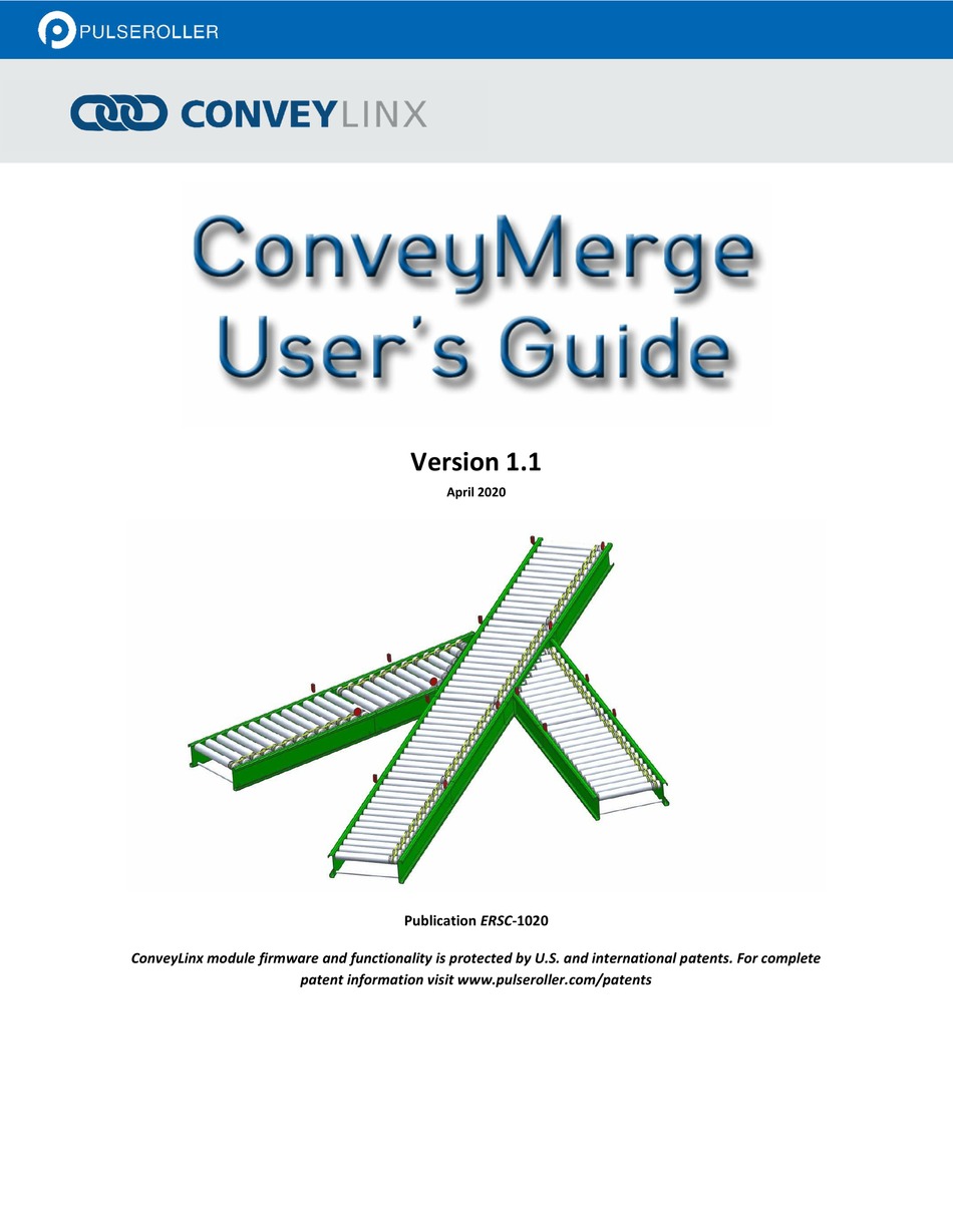 PULSEROLLER CONVEYLINX CONVEYMERGE USER MANUAL Pdf Download ManualsLib