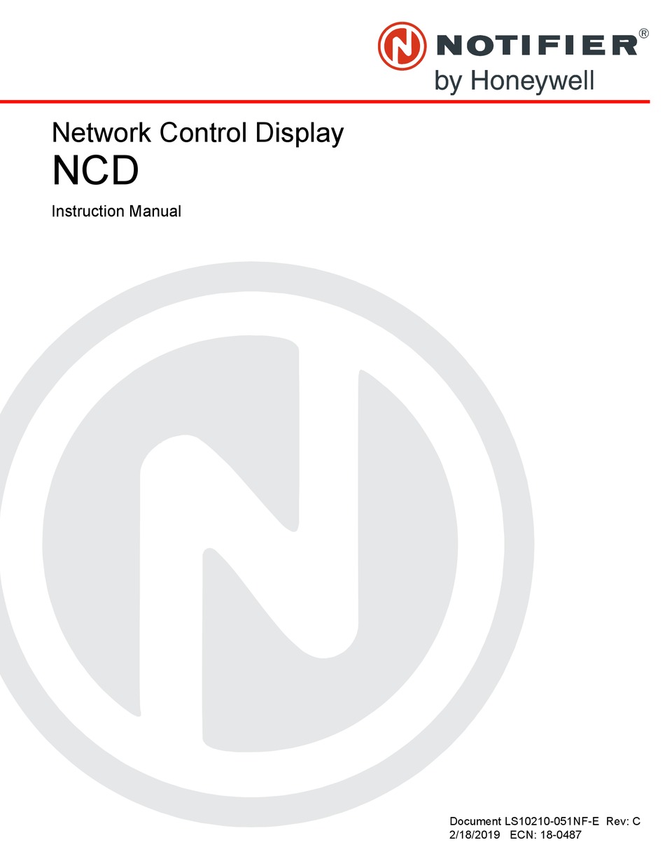 HONEYWELL NOTIFIER NCD INSTRUCTION MANUAL Pdf Download | ManualsLib