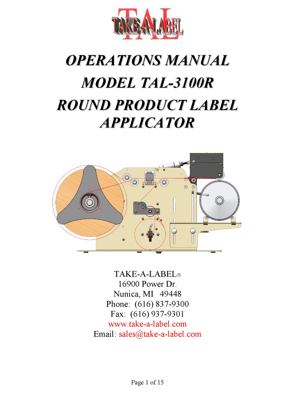 Take-A-Label TAL-2100ER Round Product Label Applicator