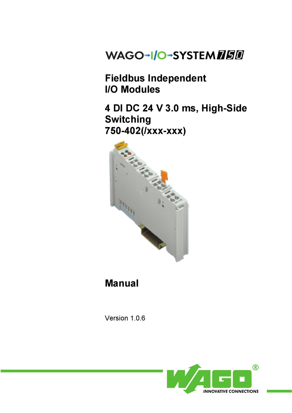 USED Wago 750-402 Digital Input Module 4 Channel 
