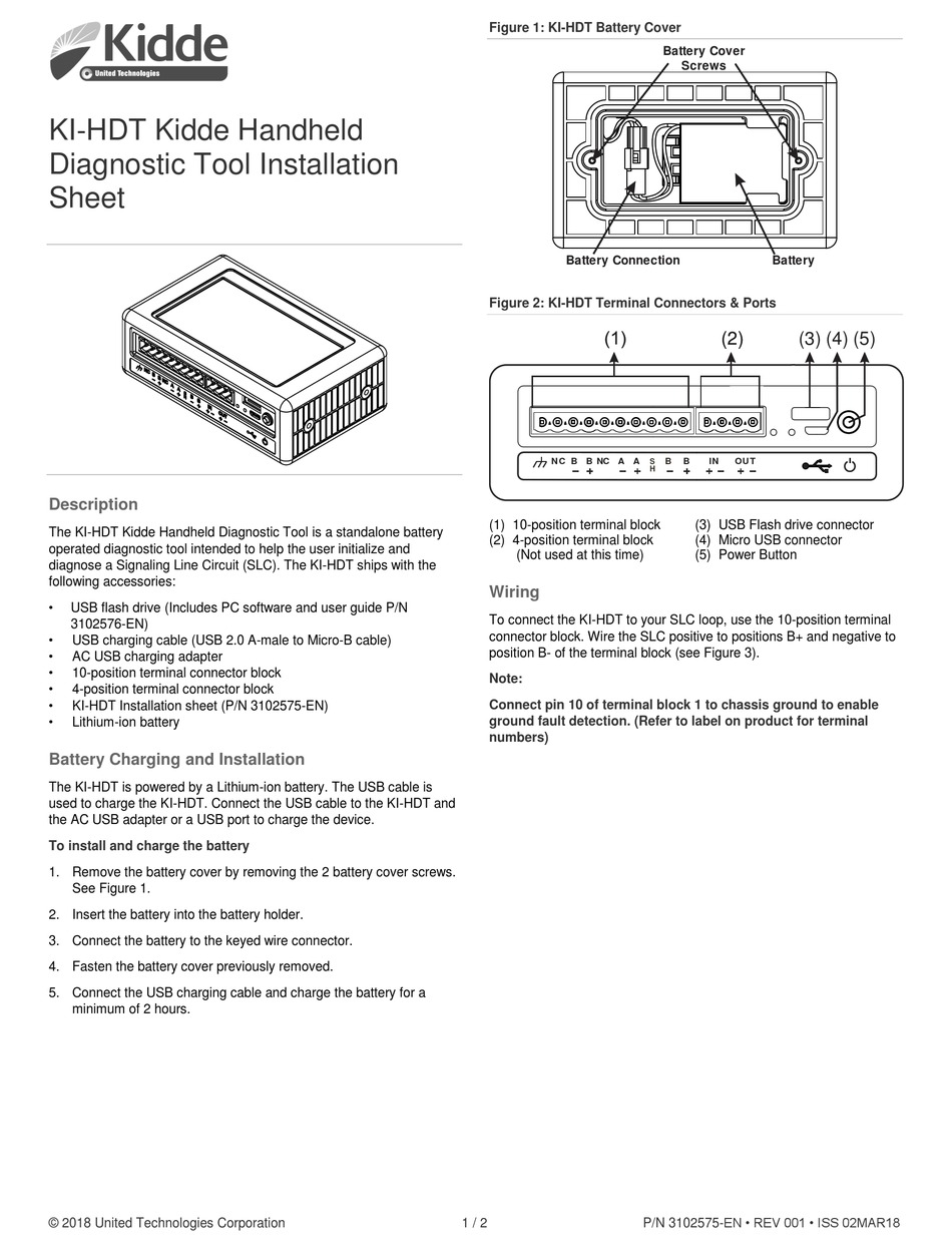 KIDDE KIHDT INSTALLATION SHEET Pdf Download ManualsLib