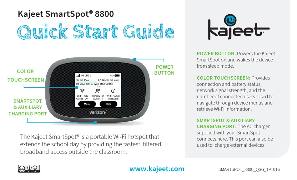 KAJEET SMARTSPOT 8800 QUICK START MANUAL Pdf Download ManualsLib