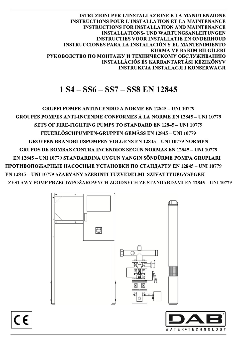 DAB PUMPS S4 INSTRUCTION FOR INSTALLATION AND MAINTENANCE Pdf Download