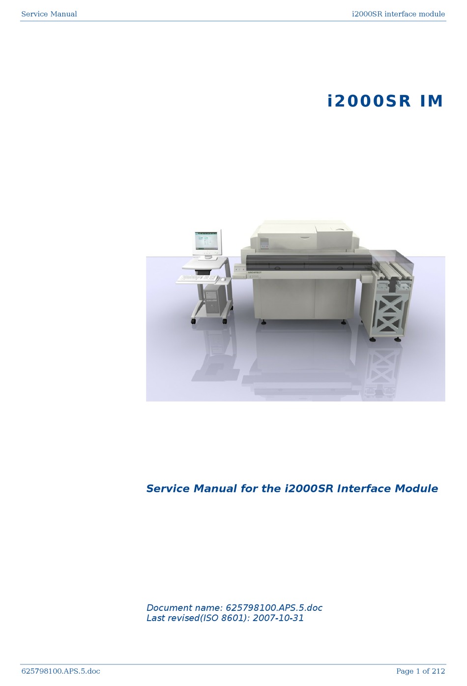 ARCHITECT I2000SR SERVICE MANUAL Pdf Download ManualsLib