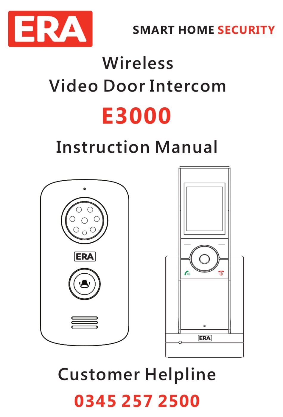 era e3000 wireless video door intercom system