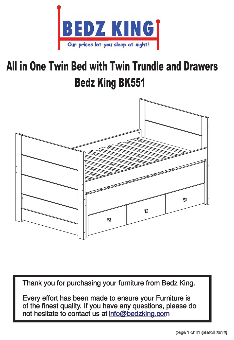 BEDZ KING BK551 MANUAL Pdf Download ManualsLib