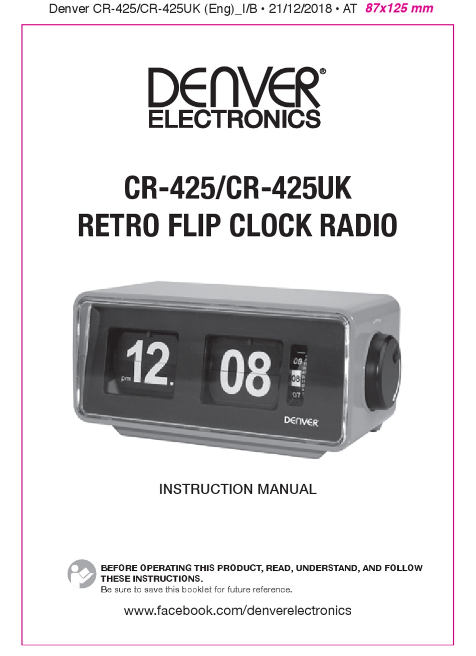 DENVER ELECTRONICS CR425 INSTRUCTION MANUAL Pdf Download ManualsLib