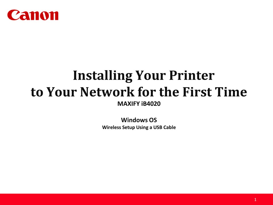 CANON MAXIFY IB4020 NETWORK 