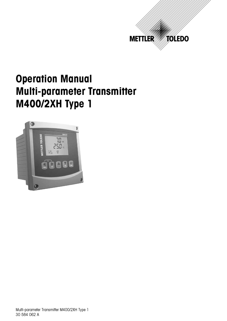 METTLER TOLEDO M400/2XH TYPE 1 OPERATION MANUAL Pdf Download | ManualsLib