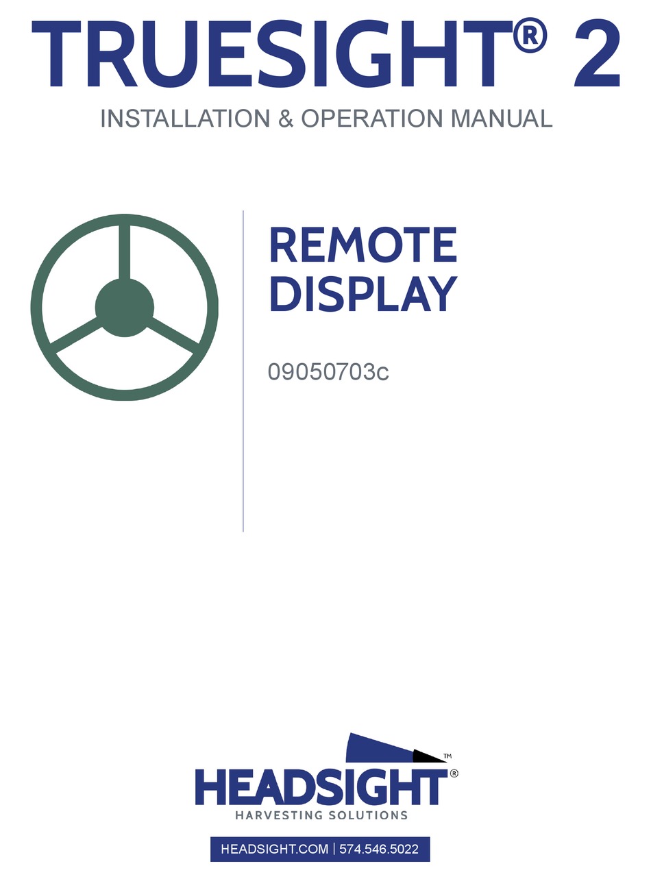 HEADSIGHT TRUESIGHT 2 INSTALLATION & OPERATION MANUAL Pdf Download