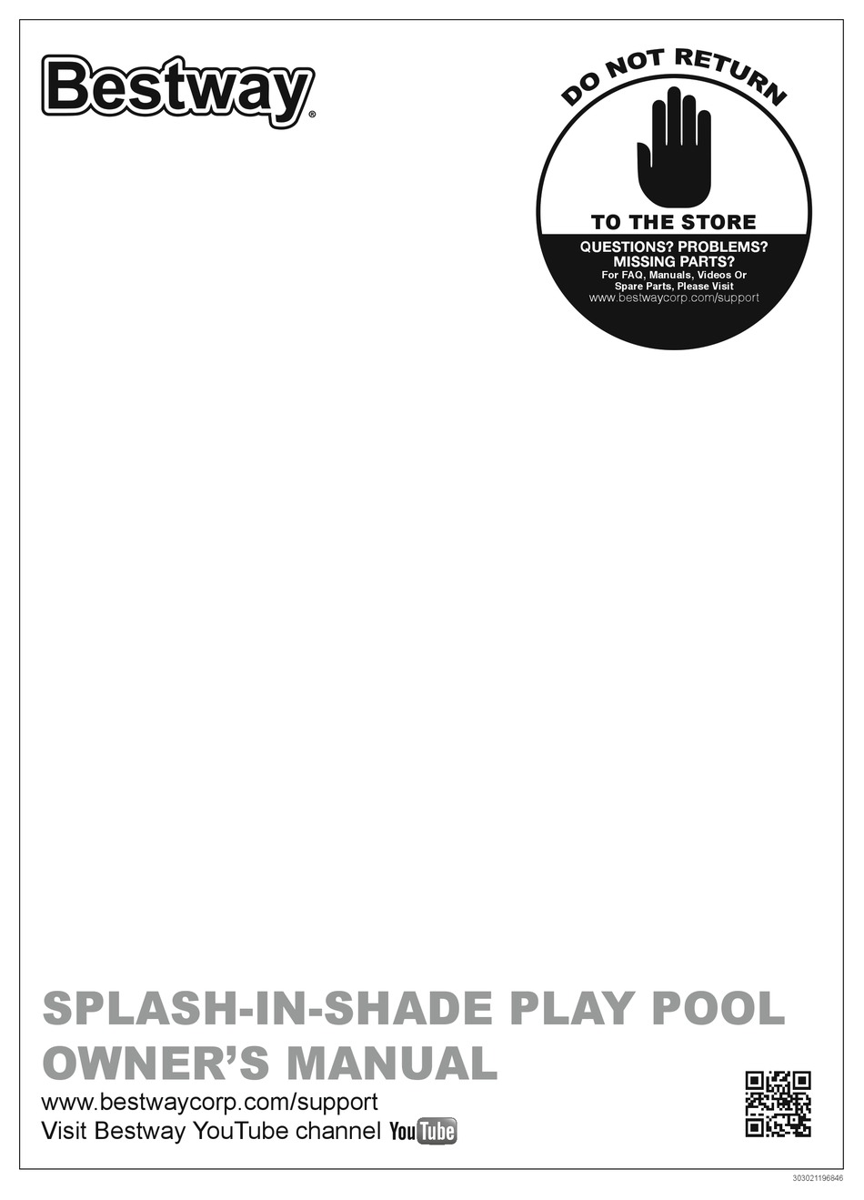 BESTWAY SPLASHINSHADE PLAY POOL OWNER'S MANUAL Pdf Download ManualsLib