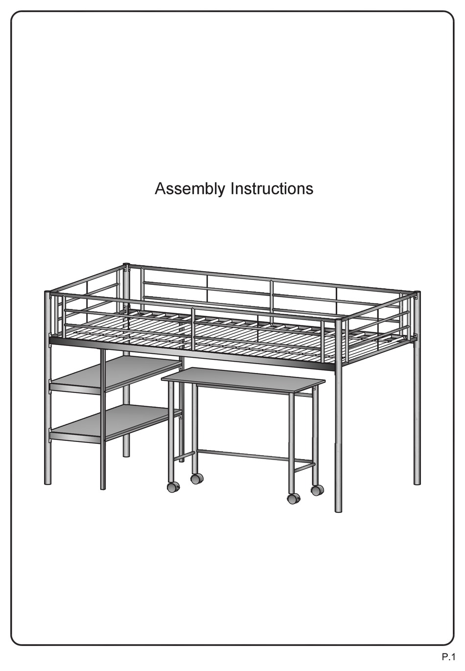 WALKER EDISON BTLD46SP ASSEMBLY INSTRUCTIONS MANUAL Pdf Download