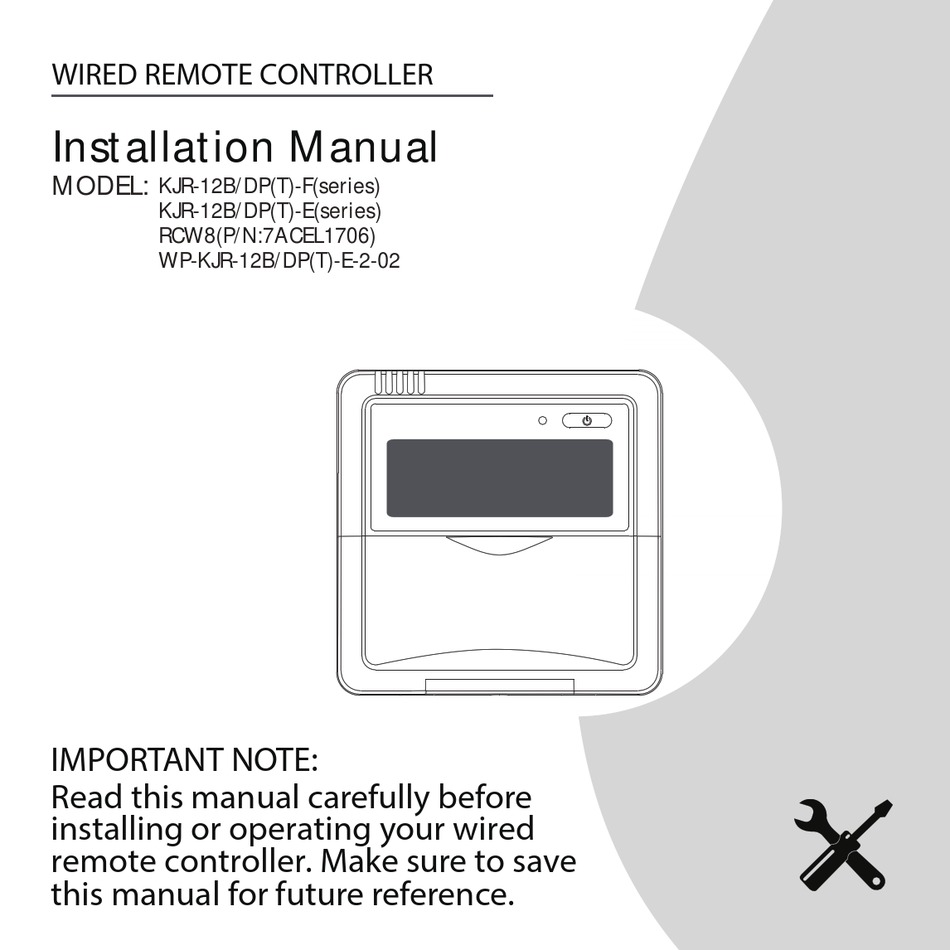 MIDEA KJR-12B/DP-F SERIES INSTALLATION MANUAL Pdf Download | ManualsLib