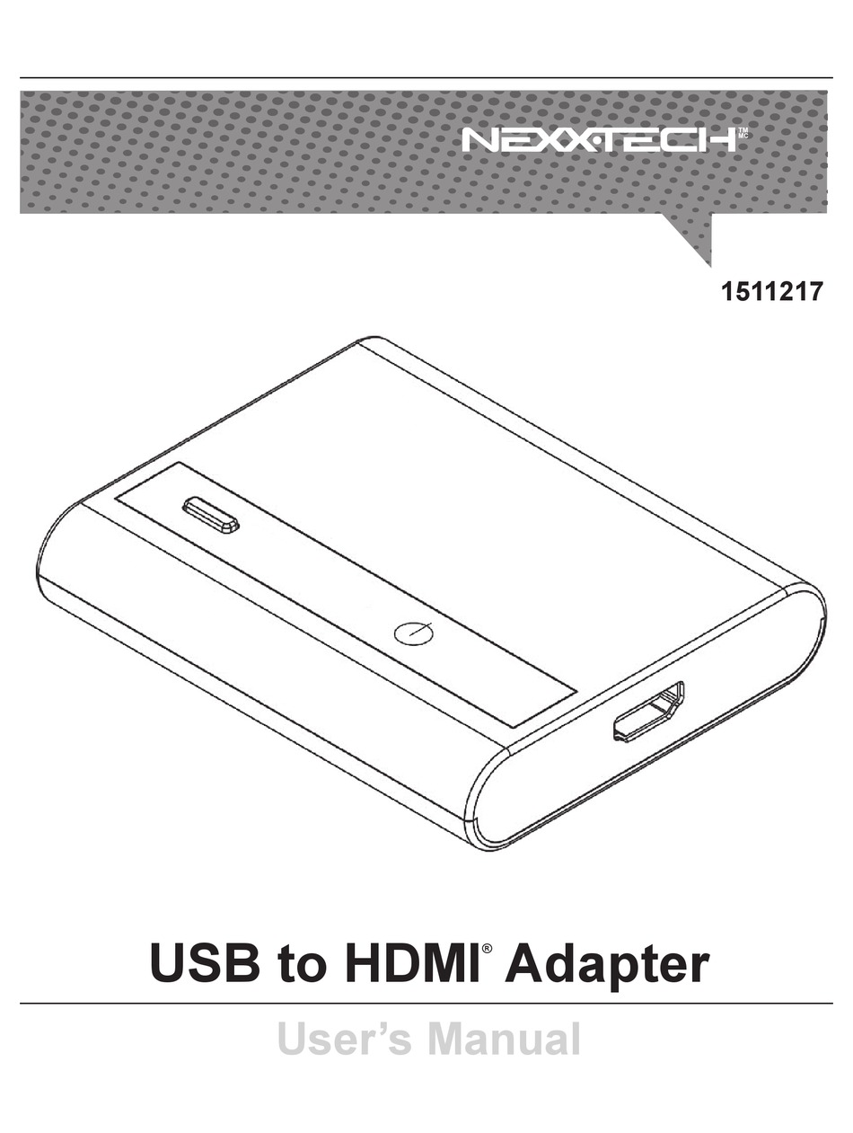 NEXXTECH 1511217 USER MANUAL Pdf Download ManualsLib