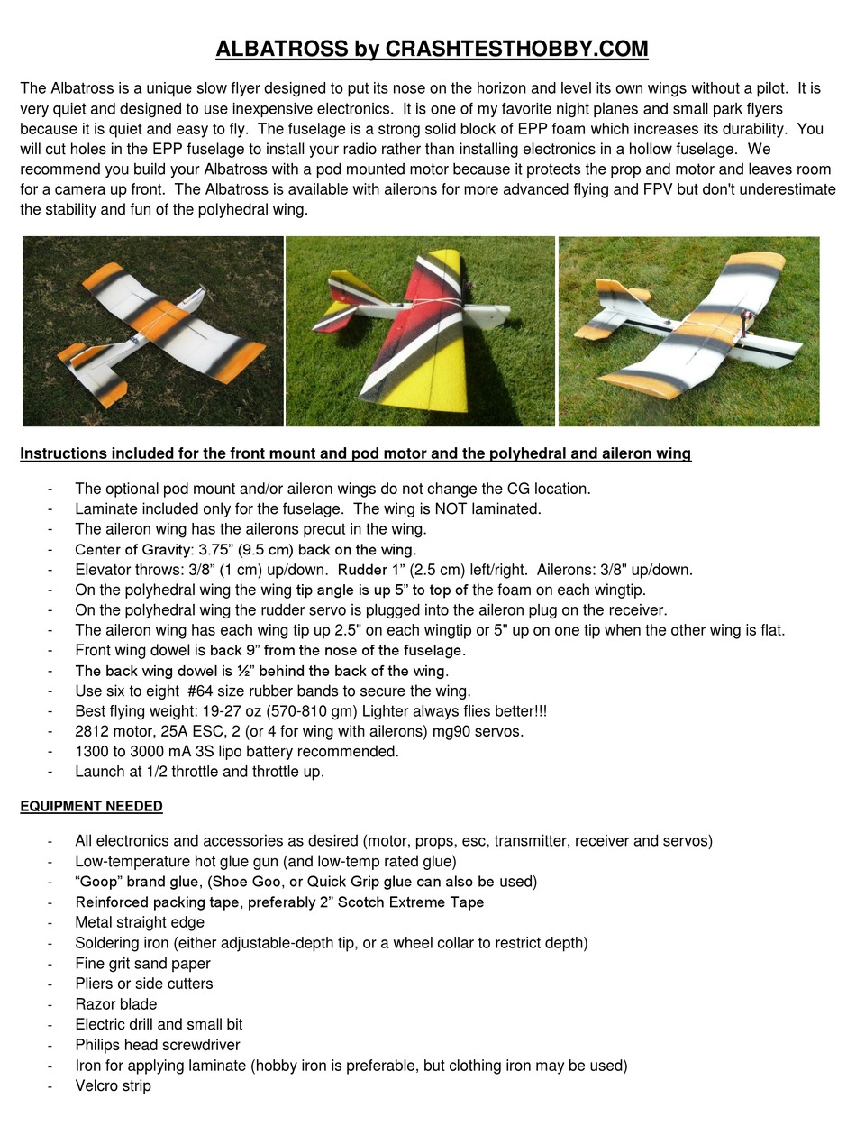 ALBATROSS MANUAL Pdf Download ManualsLib