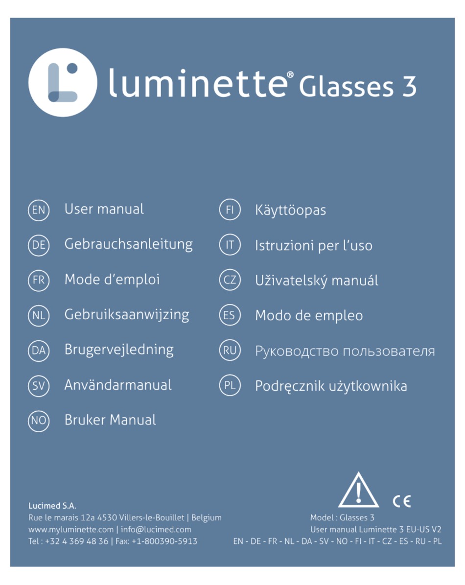 GLASSES 3 USER MANUAL Pdf Download ManualsLib