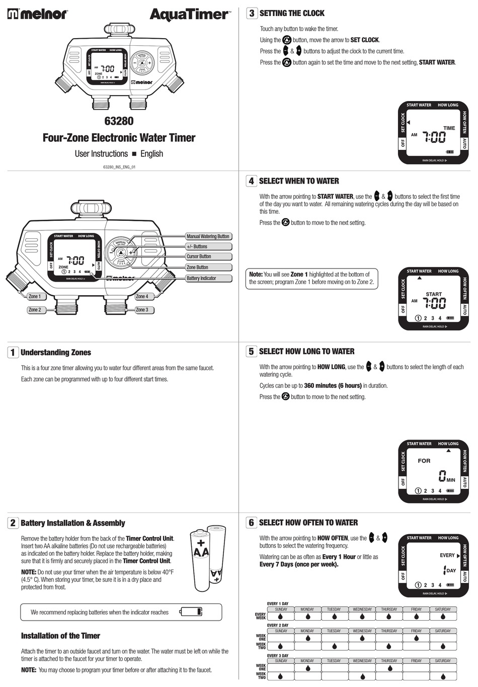 MELNOR AQUATIMER 63280 USER INSTRUCTIONS Pdf Download | ManualsLib