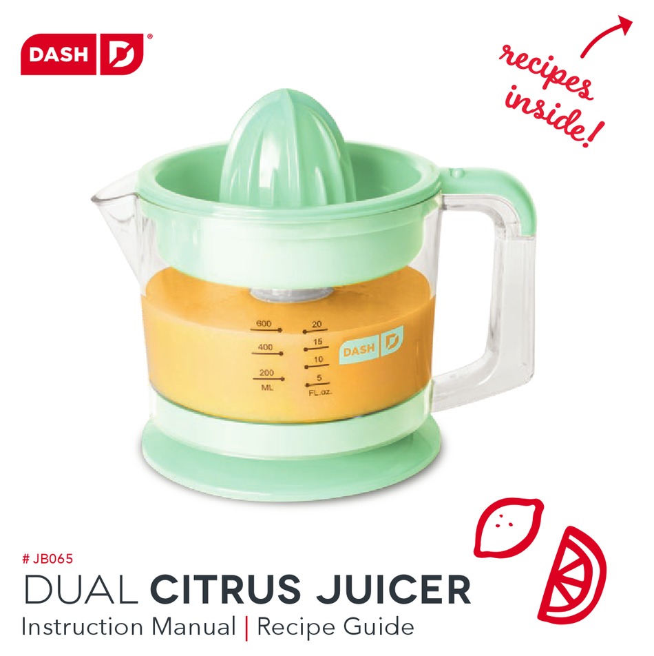 DASH JB065 INSTRUCTION MANUAL & RECIPE MANUAL Pdf Download ManualsLib