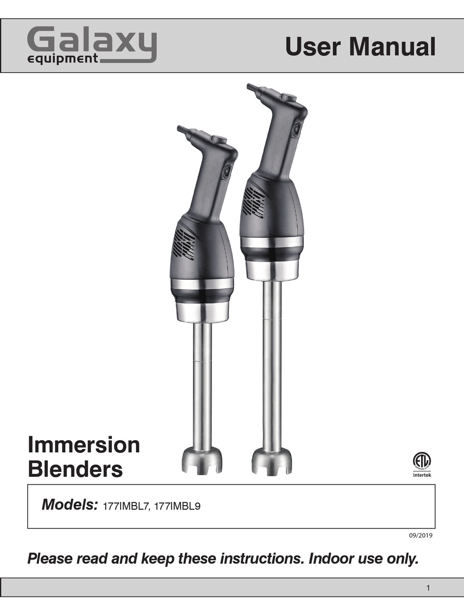 Galaxy 177PIMBL9STK 9 Light-Duty Immersion Blender Shaft