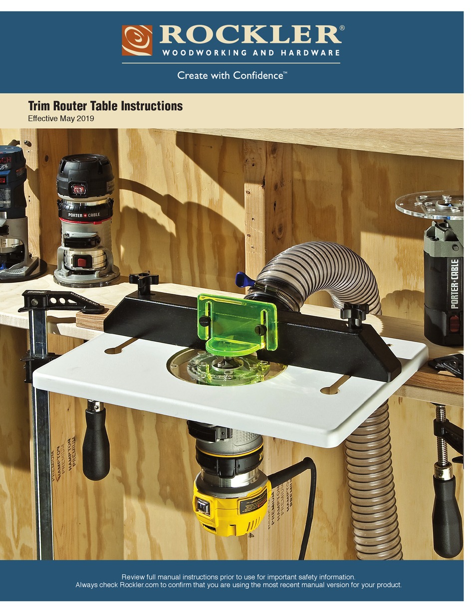 ROCKLER TRIM ROUTER TABLE INSTRUCTIONS MANUAL Pdf Download ManualsLib
