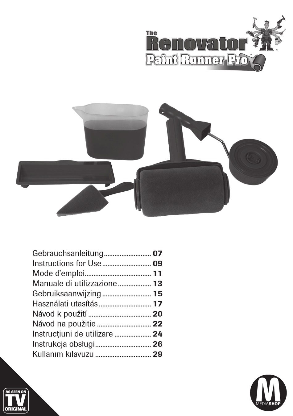 RENOVATOR PAINT RUNNER PRO INSTRUCTIONS FOR USE MANUAL Pdf