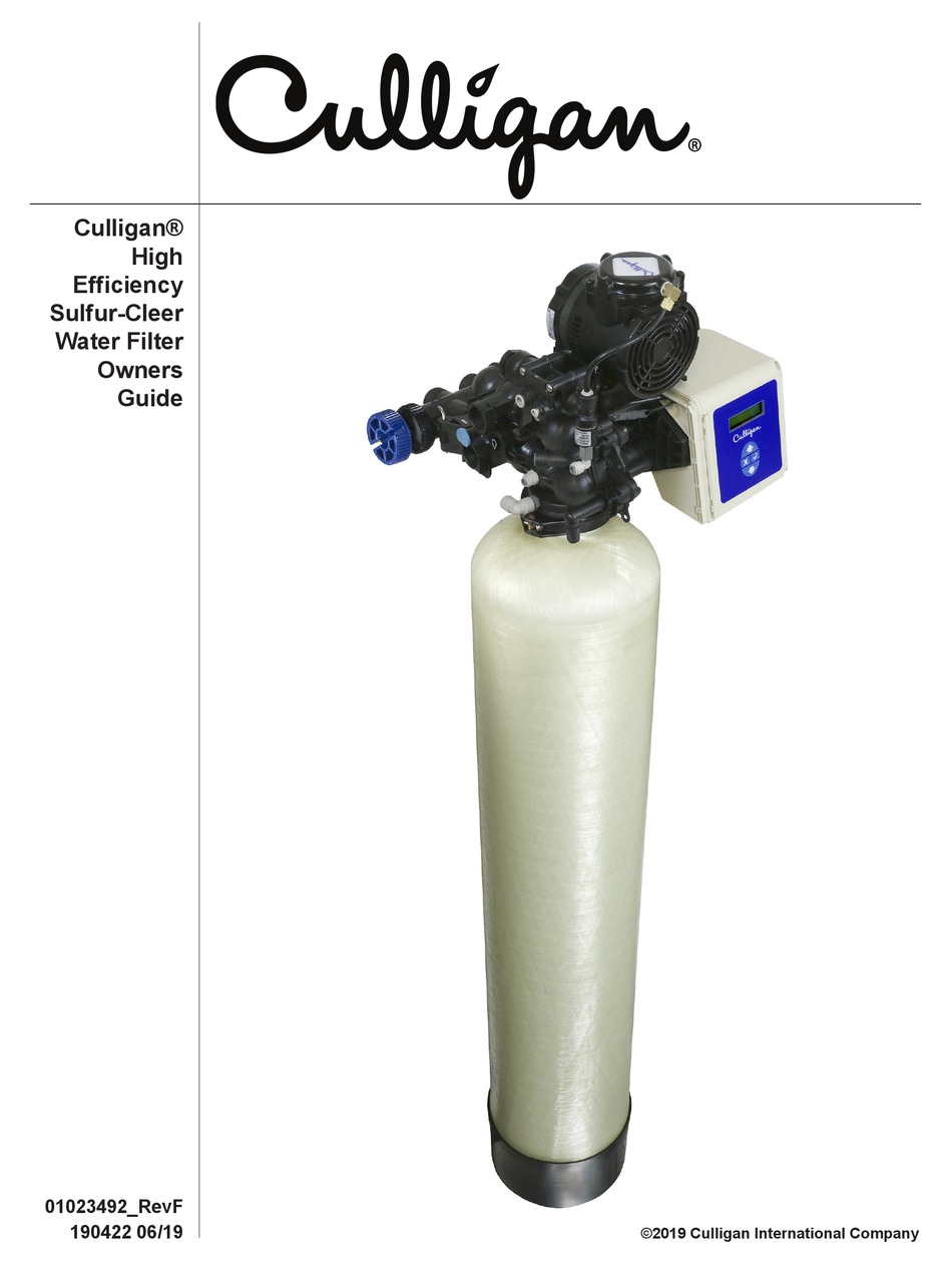 Culligan Sulfur Cleer Fiberglass Owner S Manual Pdf Download Manualslib