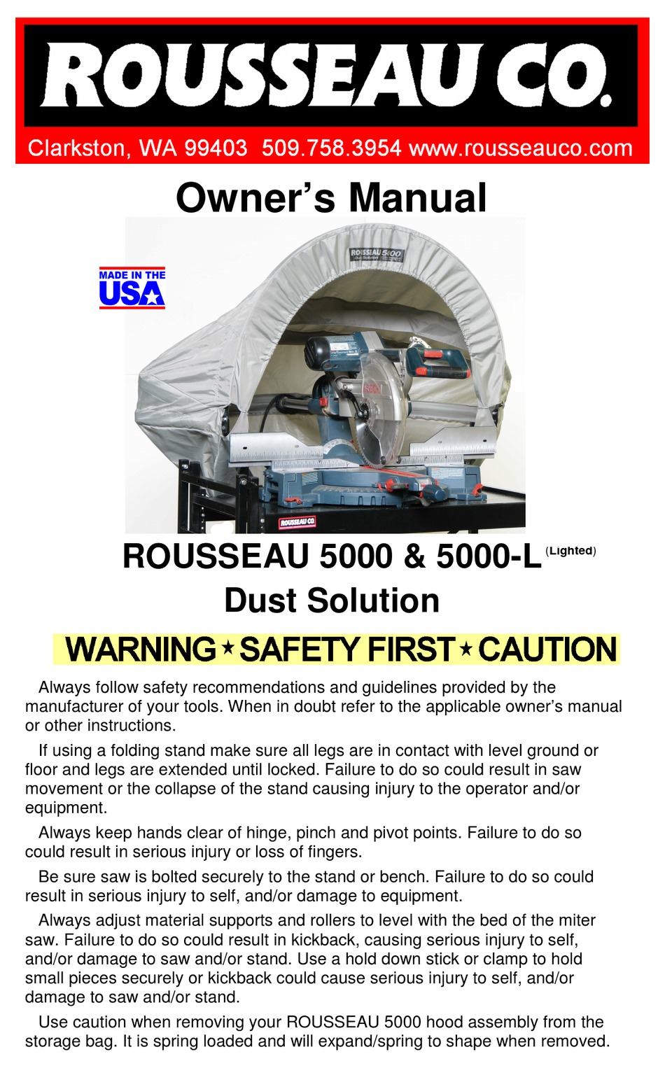 ROUSSEAU 5000 OWNER