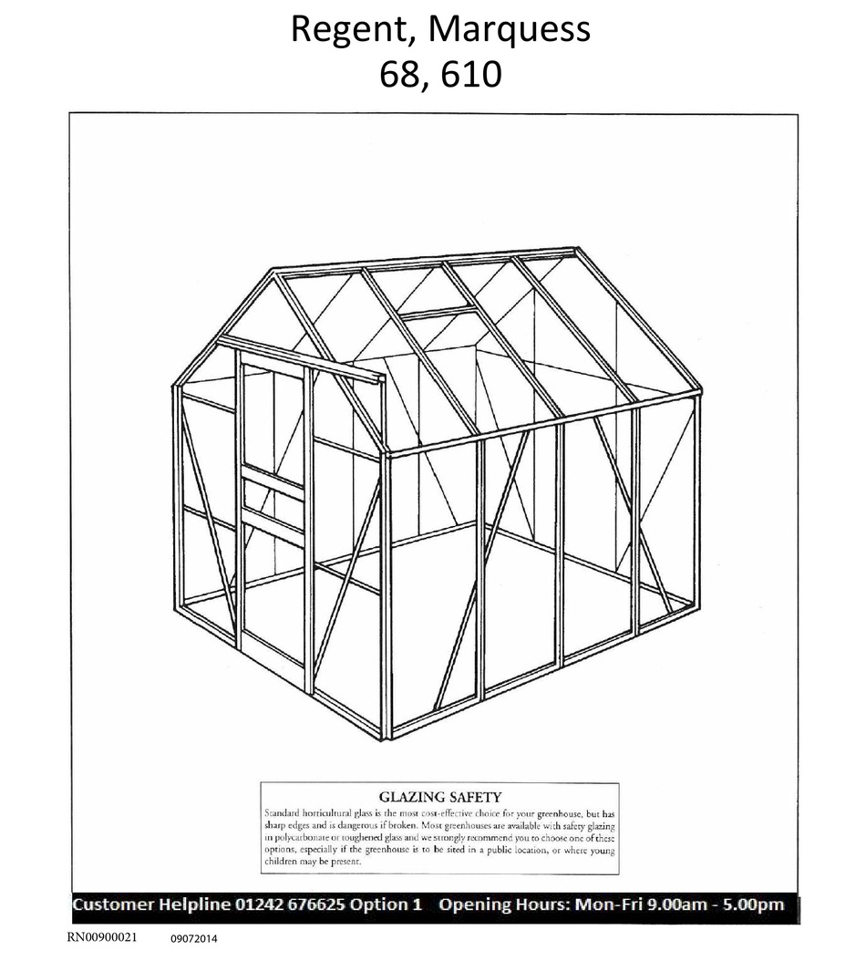 EDEN HALLS GREENHOUSES REGENT MANUAL Pdf Download ManualsLib