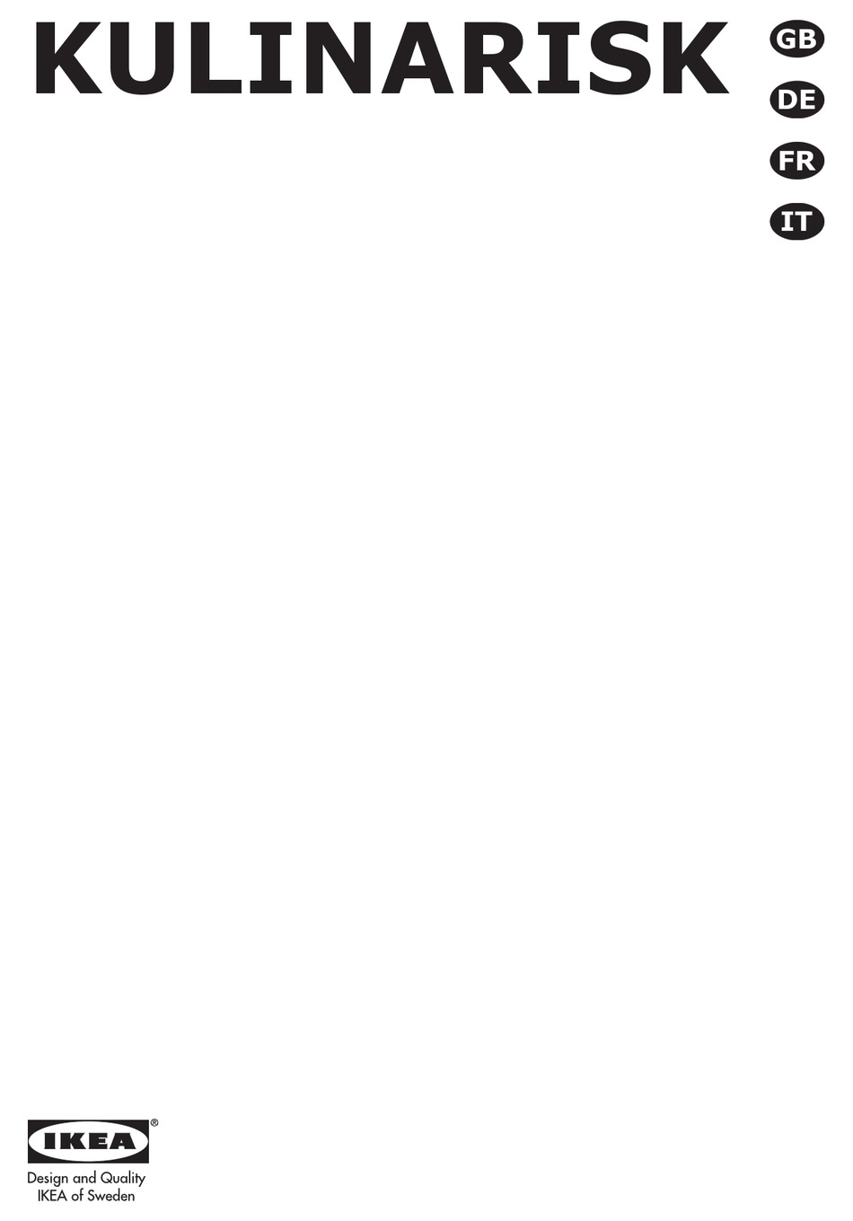IKEA KULINARISK MANUAL Pdf Download | ManualsLib