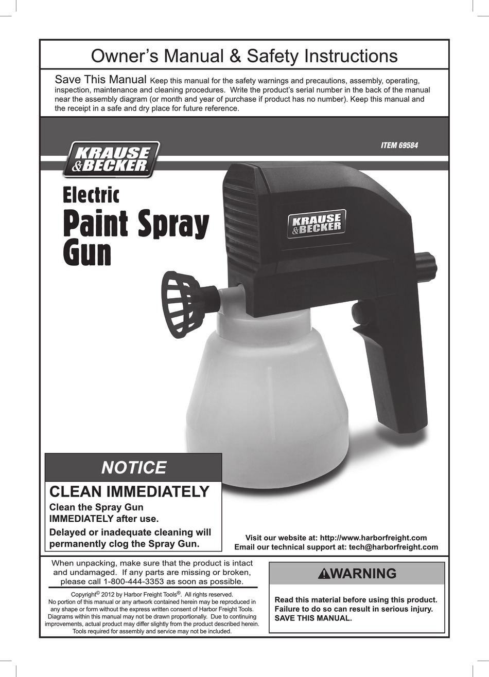 Krause and becker on sale paint spray gun