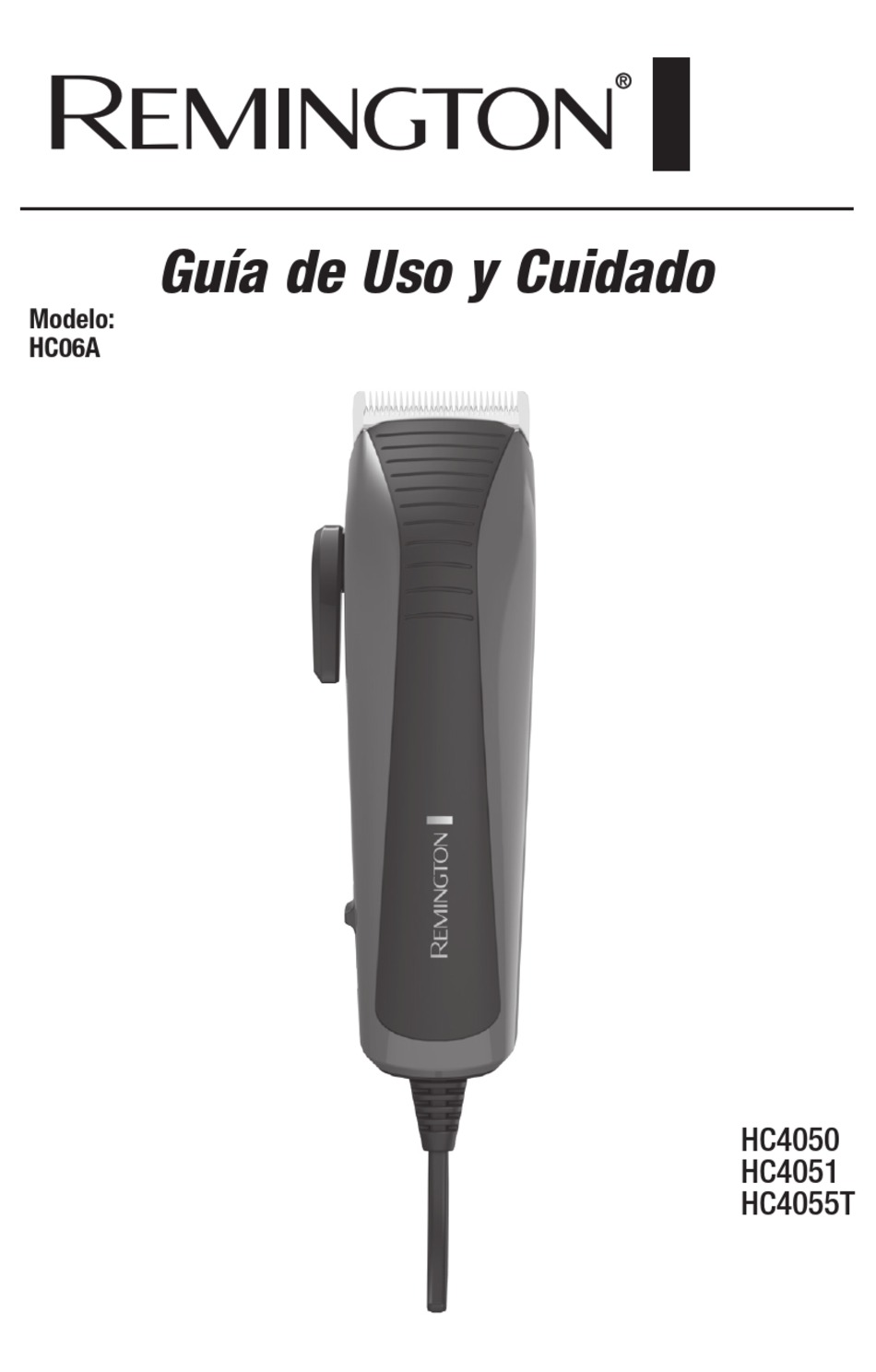 REMINGTON HC06A USE AND CARE MANUAL Pdf Download ManualsLib