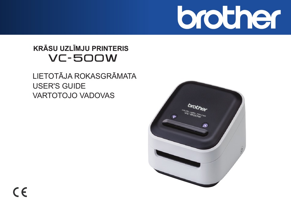 BROTHER VC500W USER MANUAL Pdf Download ManualsLib