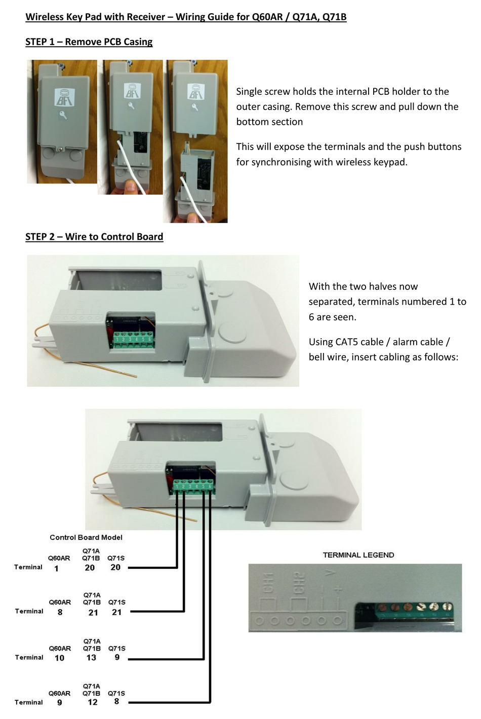 GATE MOTORS Q60AR WIRING MANUAL Pdf Download ManualsLib