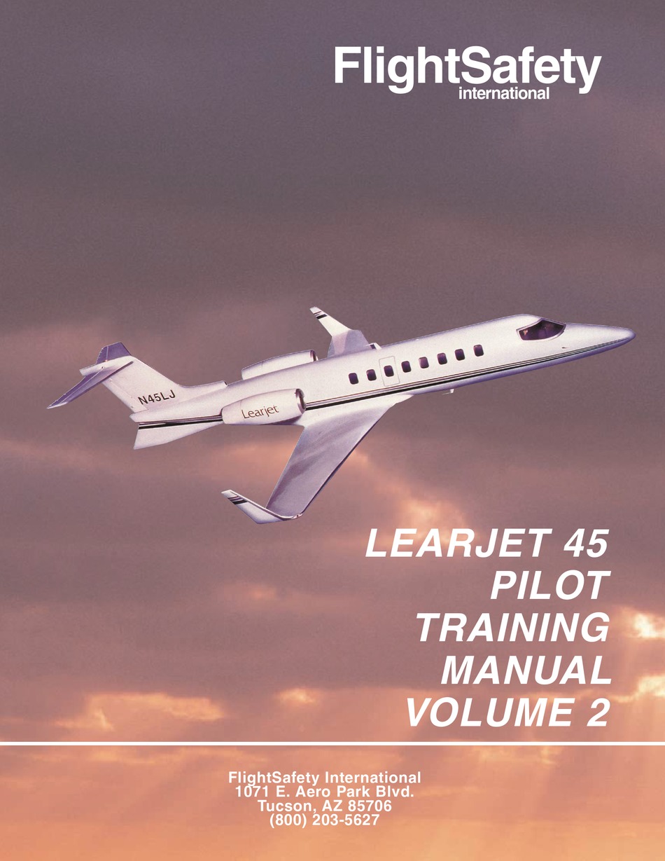 Lear  pilot Learjet 45 Original  Crew Checklist & Quick Reference Handbook