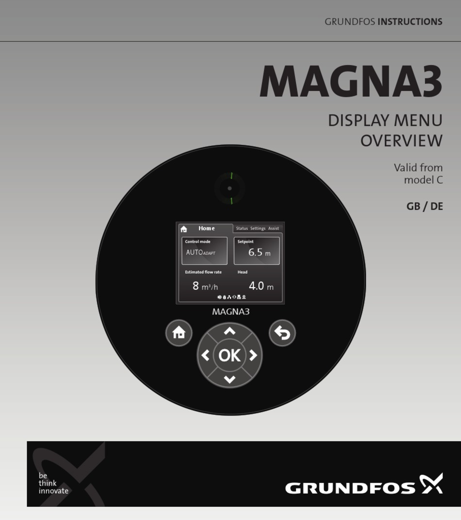 GRUNDFOS MAGNA3 INSTRUCTIONS MANUAL Pdf Download | ManualsLib