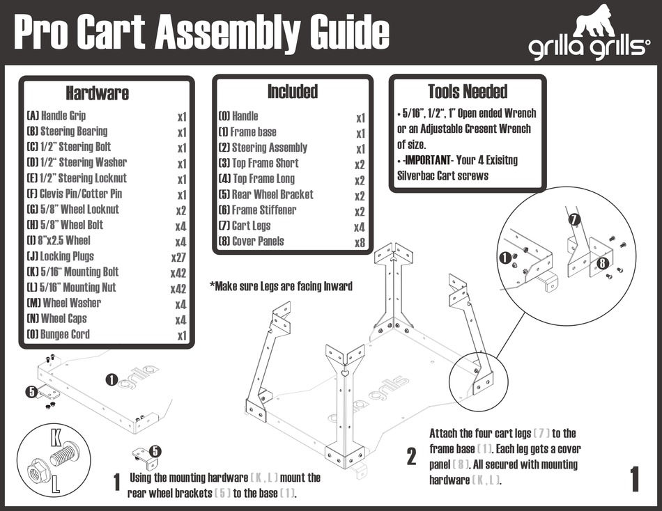 GRILLA GRILLS PRO CART ASSEMBLY MANUAL Pdf Download ManualsLib