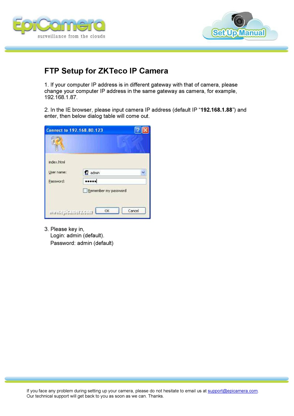 onvif camera default password onvif camera default password