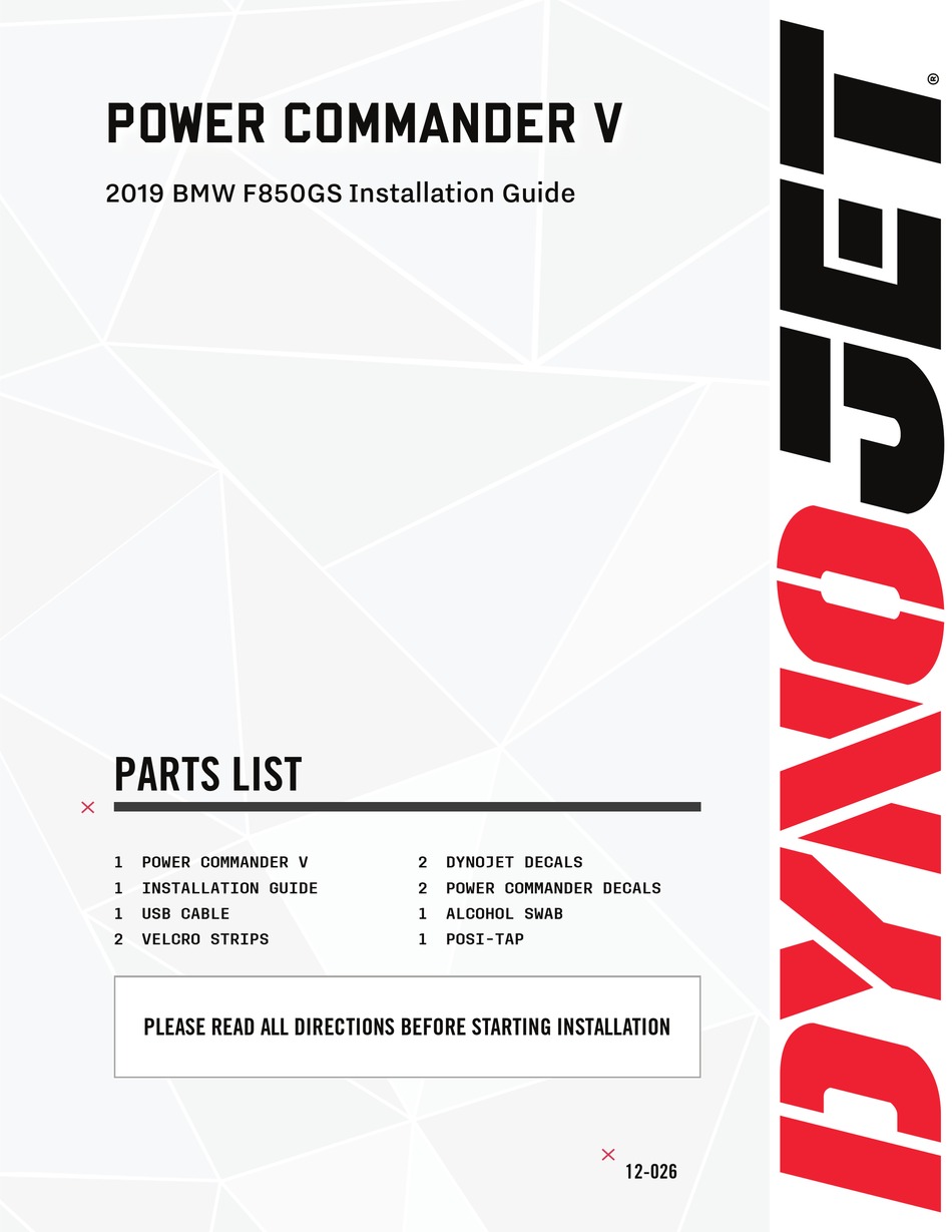 DYNOJET POWER COMMANDER V INSTALLATION MANUAL Pdf Download ManualsLib