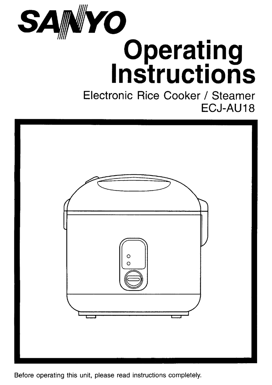 SANYO ECJ-D55S 5.5 Cup Micom Rice Cooker & Warmer 