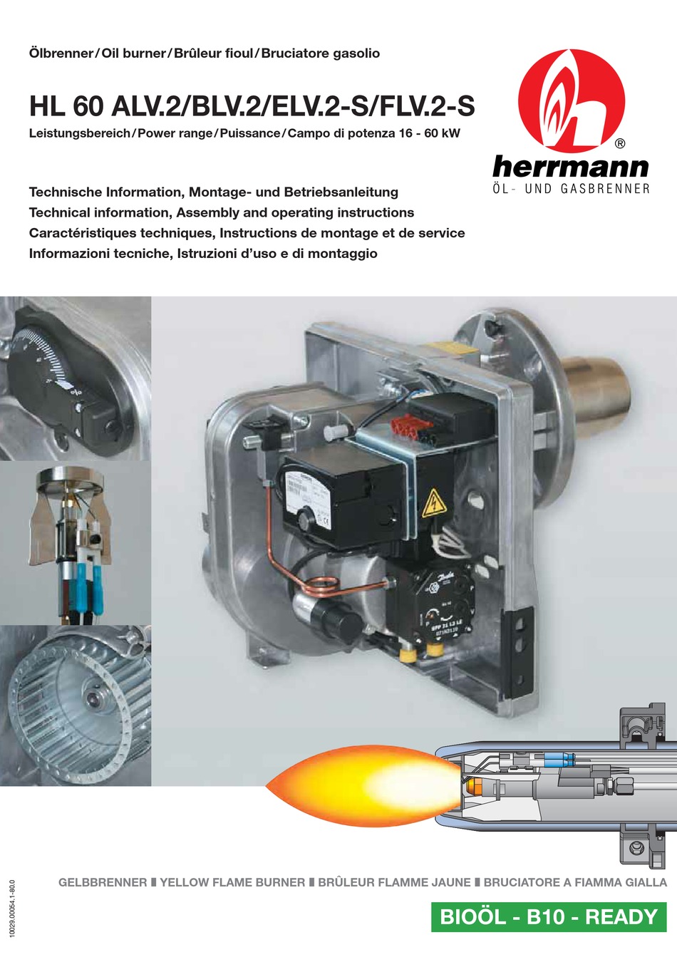 HERRMANN HL 60 SERIES TECHNICAL INFORMATION, ASSEMBLY AND OPERATING