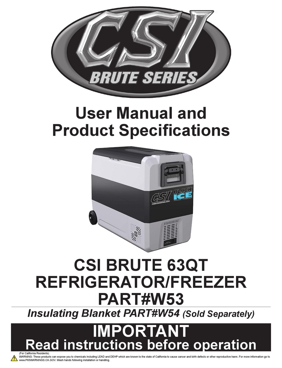 CSI BRUTE SERIES USER MANUAL AND PRODUCT SPECIFICATIONS Pdf Download