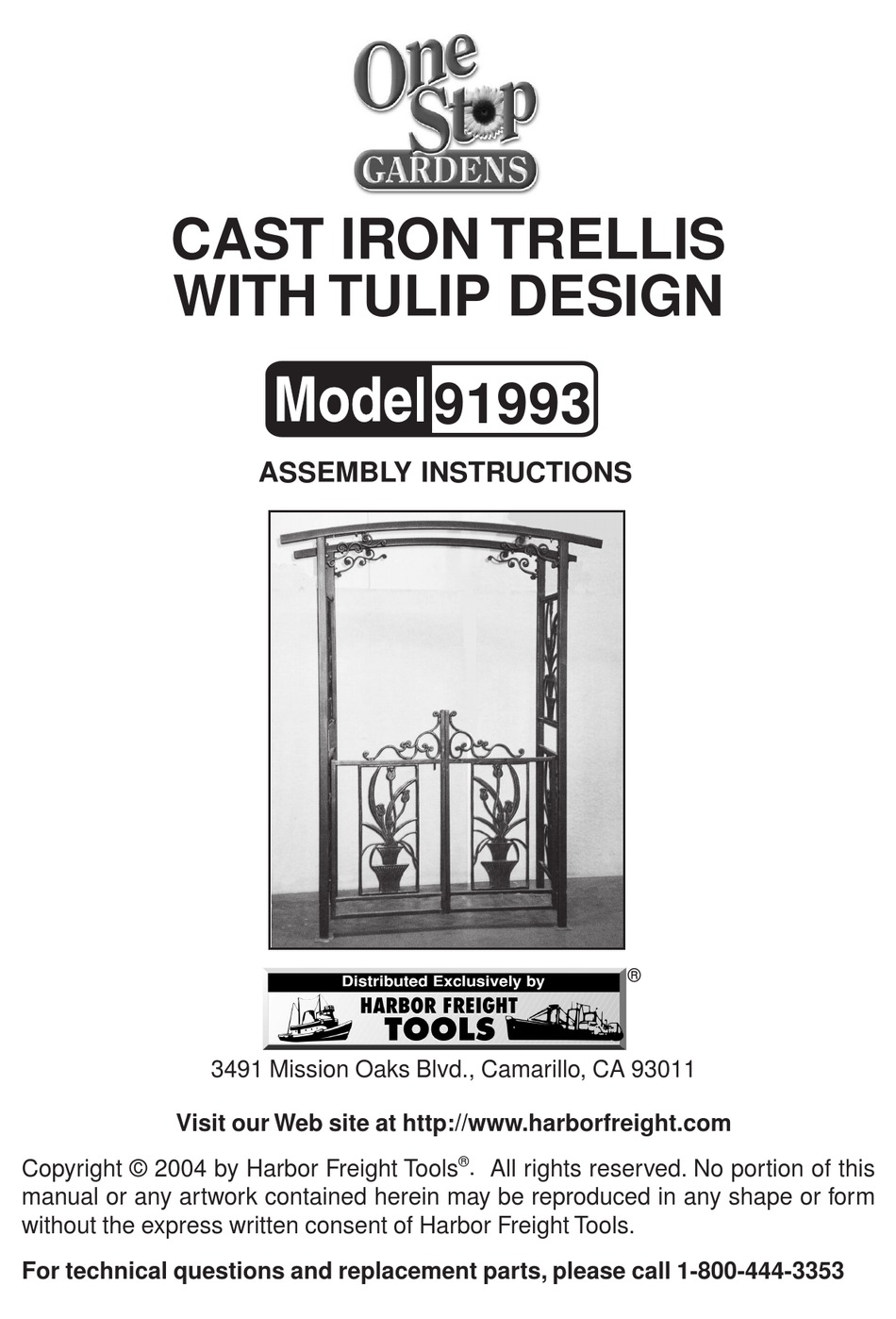 ONE STOP GARDENS 91993 ASSEMBLY INSTRUCTIONS Pdf Download ManualsLib