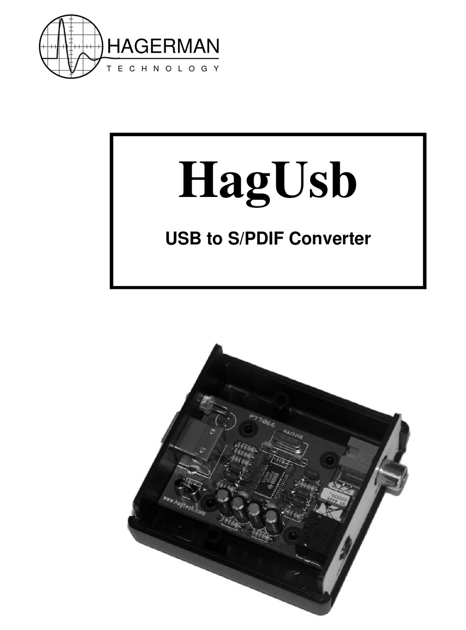 HAGERMAN HAGUSB MANUAL Pdf Download ManualsLib