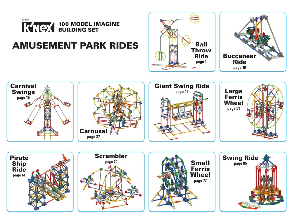 K Nex Amusement Park Rides Manual Pdf Download Manualslib