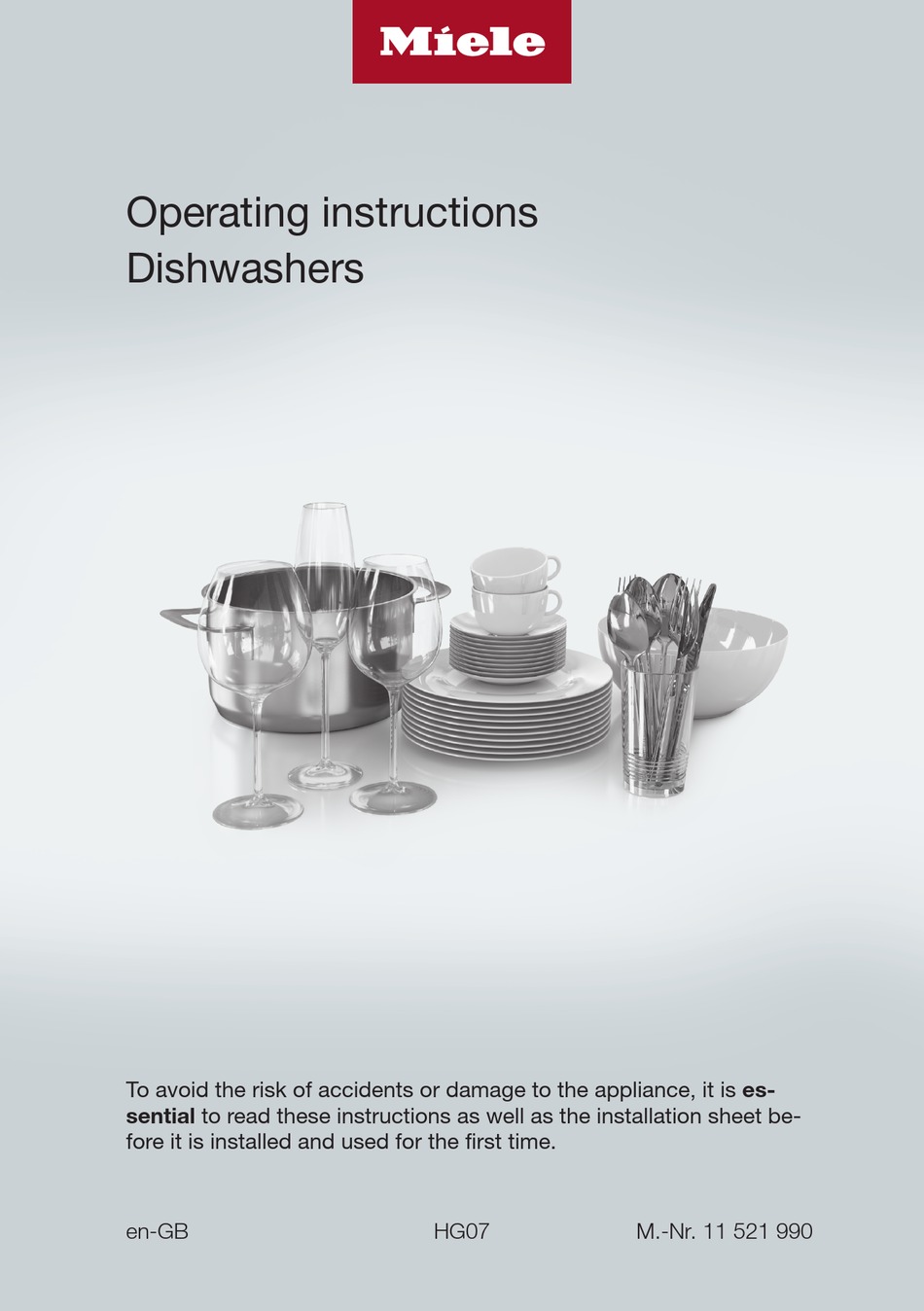 Miele G 5000 Operating Instructions Manual Pdf Download Manualslib