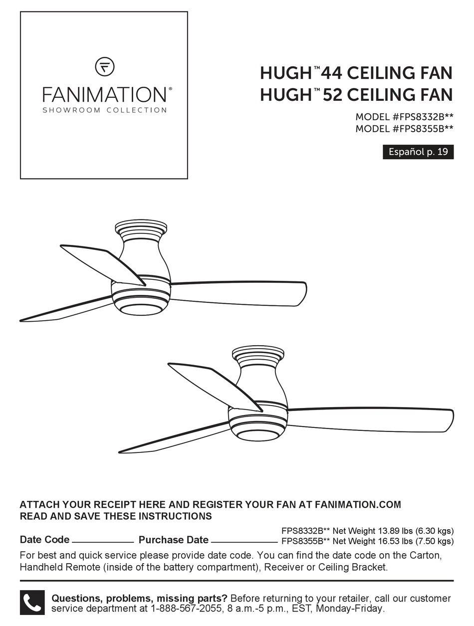 Fanimation HUGH FPS8332B 